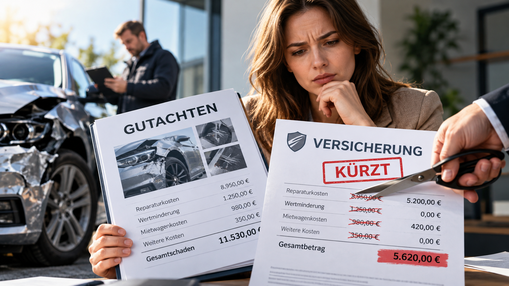 Versicherung kürzt Gutachten